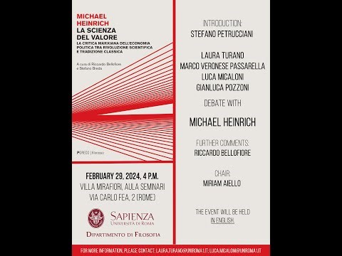 Michael Heinrich - The Science of Value - 29/02/2024