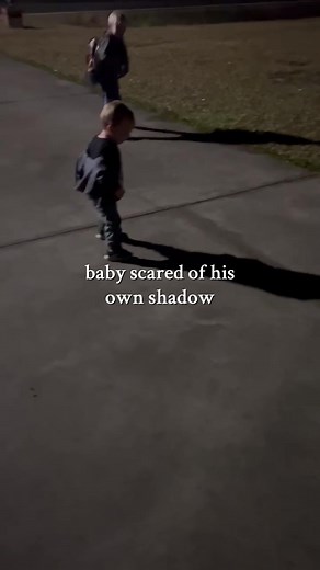 Baby Bravely Faces His Shadow Fear