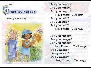 English Time 1 Unit 6 | D Listen and Sing along | Are you happy chant | English Time 1 song