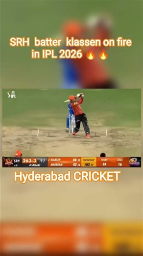 SRH ON FIRE IN IPL 2026 #cricket #ipl #ipl2026 #india #classen #hyderabad