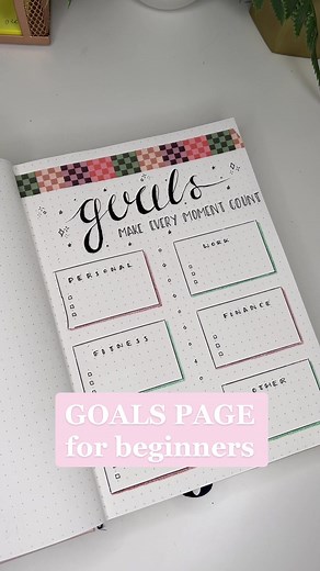 Bullet Journal Basics: Easy Goals Page for Beginners