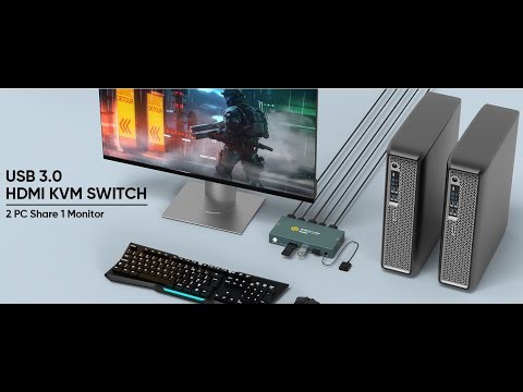 How to connect a 2 port HDMI KVM switch