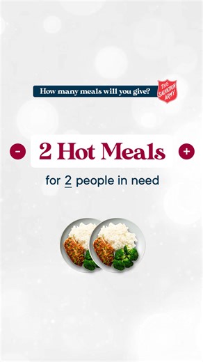🎁 How many hot meals will you share? Each meal is simple, practical care that means one more person doesn’t have to go without. Choose the number you’ll give and help someone feel supported and connected today. | The Salvation Army Australia