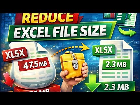 How to Reduce Excel File Size | How to Compress Excel File size| | Excel file size reduce