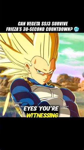 Can Vegeta SSJ3 Survive Frieza’s 30-Second Countdown? 🤯 #crashout #vegeta #sparkingzero #dragonballz