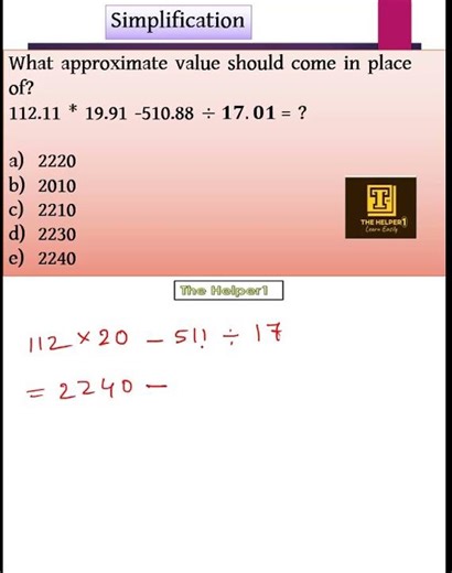 What approximate value should come in place of?112.11 * 19.91 -510.88 ÷𝟏𝟕.𝟎𝟏 = ?