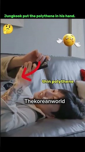 Jungkook hand polythene 🤔#the_korian_world #bts