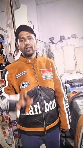 Marlboro Racing Vintage Suede Leather Biker Jacket 🏍️