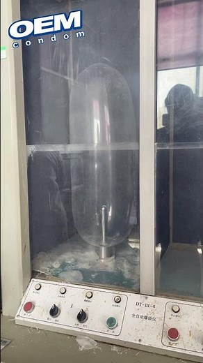 Condom burst test pressure and volume