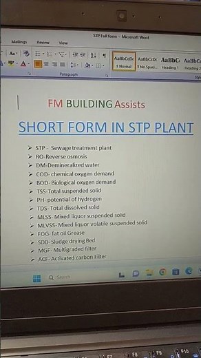 Short Form of STP Plant #stp_plant #stp ‪@FMBuildingassist‬