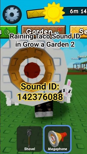 Raining Taco Sound ID in Grow a Garden 2 #roblox #trending #rainingtacos #stickman