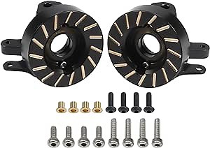 SCX10 II Brass Steering Knuckles Knuckle Weights Set 250g Black Counterweight for 1/10 RC Crawler Car 90046 90047 SCX10 II Upgrades Accessories