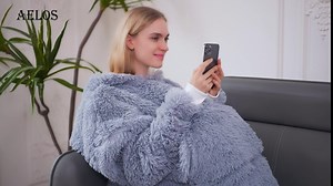 Fuzzy Fluffy Wearable Blanket Hoodie,Shaggy Faux Fur Hoodie Blanket for Adult,Ovesized Cozy Sherpa Blanket Sweatshirt for Adult Women,One Size Fits All(Old Pink)