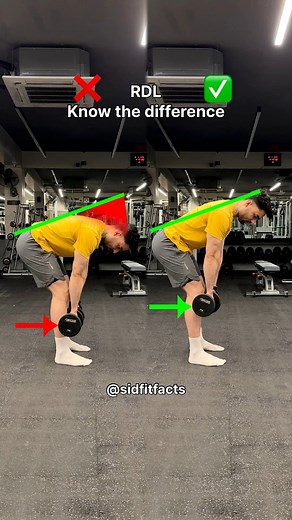 📌 RDL Tips- Over bending increases lower back injury risk Lowering dumbbells too far will lose tension in glutesStop when no longer able to push hip backPoint of max load is when hips don't push back any further& save for laterCc Sidfitfacts #gluteworkout #legday #lowerbodvworkout #dumbbells #bootyworkout #gymmotivation #gymgirl #fyp #gymtips#rdl #workoutathome #gym #fitness | Sidfitfacts