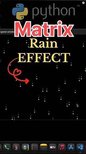 Python Matrix Rain Effect 💚 | Amazing Pygame Animation