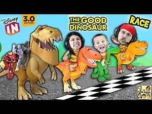 The GOOD DINOSAUR Race! Disney Infinity 3.0 Arlo's Dino Dash + Toy Box Speedway (FGTEEV Fun)