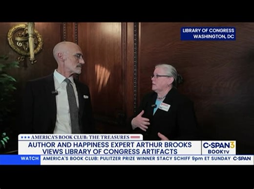 Americas Book Club The Treasures with Arthur Brooks  CSPAN  December 27, 2025 7:59pm-8:19pm EST