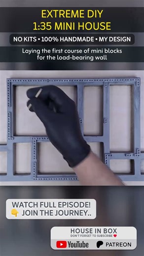 Laying the First Course of Mini Blocks | Realistic DIY Mini House