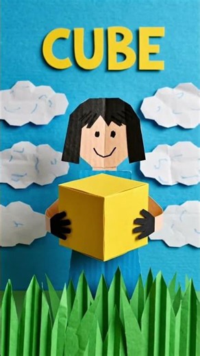 Learn 2D vs 3D Shapes! Fun Matching Game 🔺🧊 #shorts