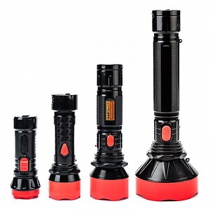 [Hot Item] 4-Types Strong Light Flood Rechargeable USB Battery LED Torch Flashlights