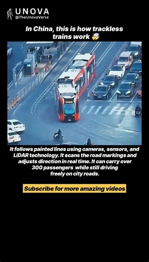 This “Train” Runs Without Tracks 🤯🚆