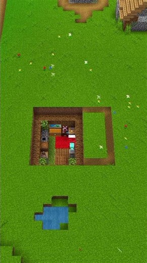 Day 3/7: Minecraft Underground House 🪨⛏️ #minecraft #shorts