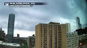 Check out this striking footage! ⚡⚡ A #lightning bolt hit a skyscraper in Center City Philadelphia late Friday as showers and thunderstorms rolled through. #PAwx | WeatherNation