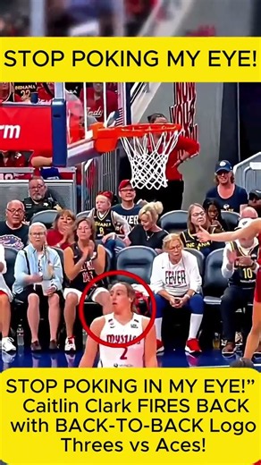 STOP POKING IN MY EYE!” — Caitlin Clark FIRES BACK with BACK-TO-BACK Logo Threes vs Aces!