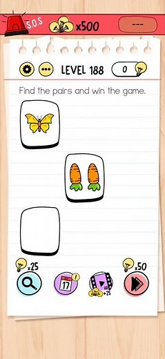Find the pair and win the game - Brain Test - Level 188