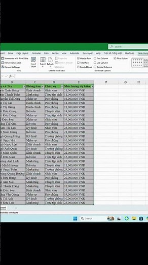 Cách tạo bộ lọc dữ liệu cho bảng trên Excel #excel
