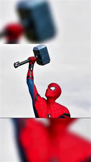 Can SPIDER-MAN lift MJOLNIR 🤯😱#shorts #marvel #mcutheories #ironman #spiderman #spidey #hulk