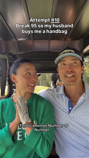 Ru Kumagai on Instagram: "Attempt #10 Break 95 so my husband buys me a handbag 👜 And a reminder to try new hobbies just because. Even when you’re a beginner and you look silly sometimes. It’s all for the fun and memories anyway ❤️ Sweater: Pro Shop ⛳️ Skirt: @lululemon Shoes: @gfore #golfchallenge #golf #girlswhogolf #golfishard"