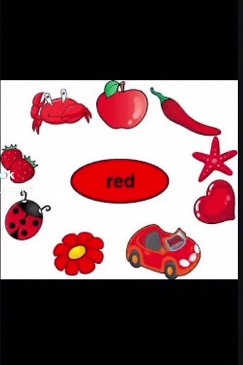🔴🌹🍎 Things that are in red color 🩸❤️🟥 #viral #fyp #trending #learnontiktok #kids #tiktok #videos #videos #new #foryou #education #millionviews #colors #red