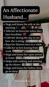 An Affectionate Husband... #husband #marriageadvice #marriagetip #healthymarriage #marriage | Drs. Femi and Bola