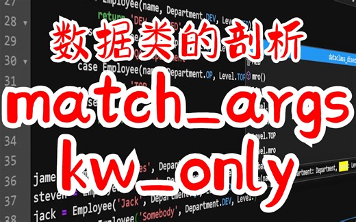 【提升Python技能】 数据类 (十) 数据类的剖析 match_args 和 kw_only