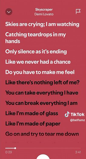 Demi Lovato - Skyscraper 💔 #lyrics_songs #lirik #lyric #liriklagu #demilovato #skyscraper #skyscraperdemilovatolyrics