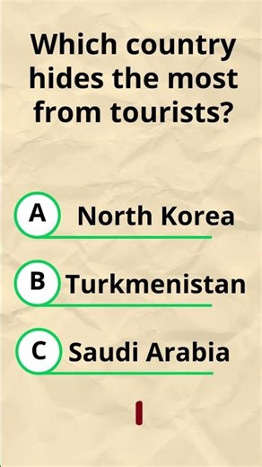 Which country hides the most from tourists#shorts #quiz #countries #travel #tourism #geography