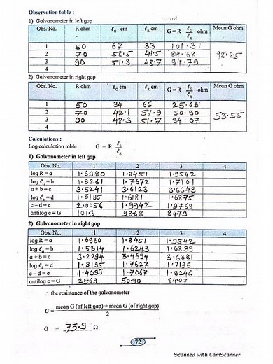 Physics Practical Class 12th EXPERIMENT No 9: ...✨Resistance Of Galvanometer By Kelvin's Method💫....