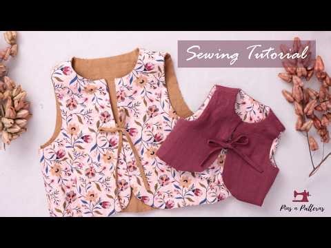 DIY Easy Reversible Vest + Sewing Patterns [ Beginner Sewing ] - PINS N PATTERNS