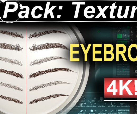 ArtStation - 20 - 4K High-Definition Eyebrow PACK | Brushes