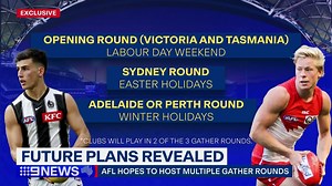 EXCLUSIVE: The AFL is planning to have not one but THREE Gather Rounds when the Tasmania Devils enter the league, per 9News' Tom Morris. #9WWOS #AFL #GatherRound | Footy on Nine