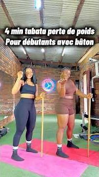 4 min tabata perte de poids pour débutants avec bâton.#viralvideo #homeworkout #flattummy #viral