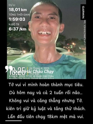 Tớ vui vì hoàn thành mục tiêu Dù 2 tuần rồi não Không vui căng thẳng kiên trì kỷ luật tăng thử thách