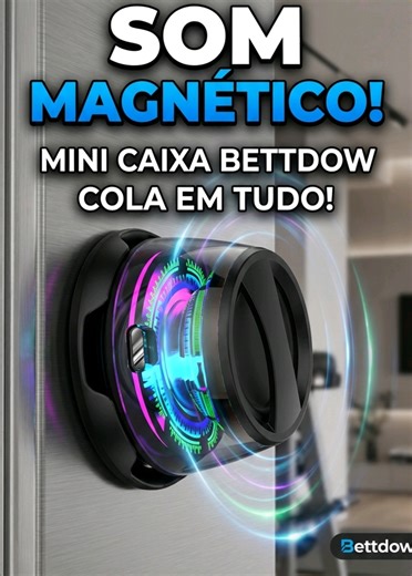 ​JÁ VIU SOM QUE DESAFIA A GRAVIDADE? 🤯🧲 Olha isso! Essa é a mini caixa da Bettdow e ela tem um ímã super forte que cola em qualquer lugar: geladeira, poste, equipamento da academia... ​Além de prática, ela é transparente com esse LED RGB futurista que dá todo um clima. 🔮✨ Pequena no tamanho, mas o som preenche o ambiente. O link tá no carrinho laranja! 👇 ​#Gadgets #CaixaDeSomBluetooth #Bettdow #Tech #Achadinhos