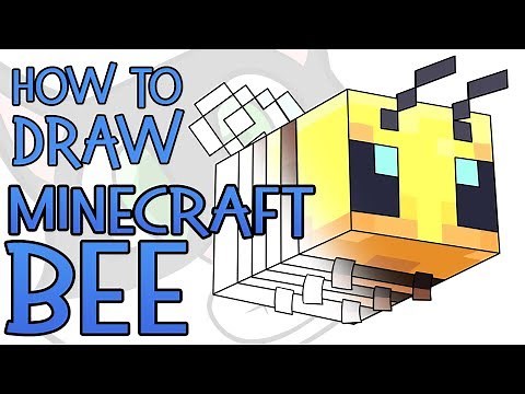 How To Draw a Minecraft Bee (Minecraft 2019)