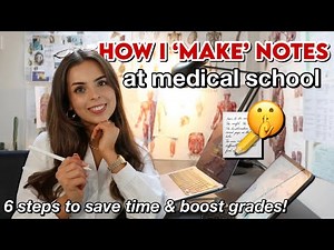HOW I 'WRITE' MY NOTES AT MEDICAL SCHOOL | my 6 step system to save time & boost your grades!