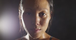 Close Athletic Woman Sweating Taking Break Stock Footage Video (100% Royalty-free) 11967719 | Shutterstock