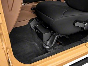 RedRock Jeep Wrangler Under Seat Storage Lock Box; Driver Side J139281 (07-10 Jeep Wrangler JK 2-Door; 07-18 Jeep Wrangler JK 4-Door) - Free Shipping