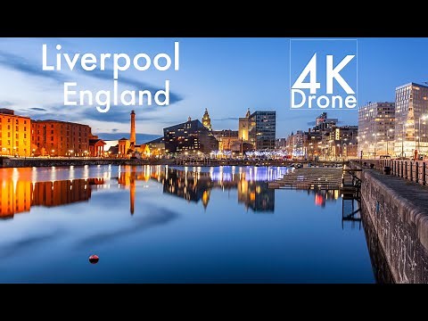 Liverpool, England in 4K UHD Drone Video