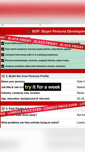 The Ultimate Marketing Checklist gives you a complete system to plan, execute, and track every part of your marketing: 📈 Strategy & Objectives: Set smart goals, define KPIs, and align your plan with real business growth. 🔍 Market Research: Understand your audience and outsmart competitors with insight-led planning. 🧠 Audience Segmentation: Speak to the right people with precision and clarity. 🗣️ Messaging Clarity: Build a voice your customers recognize, trust, and respond to. 🧩 Funnel Build